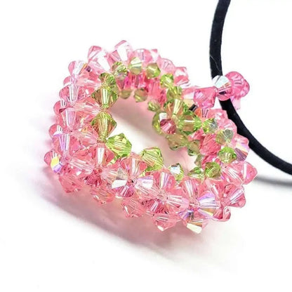 AMD1206-2 Beaded Open 3-D Crystal Heart Necklace AlexaJewelryNecklace$ 135.00Alexa Martha Designs