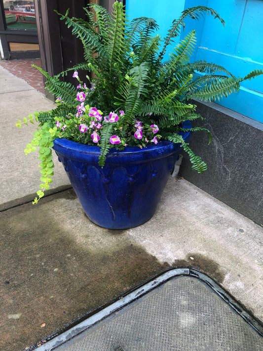 Beautiful Blue Pottery Pot.