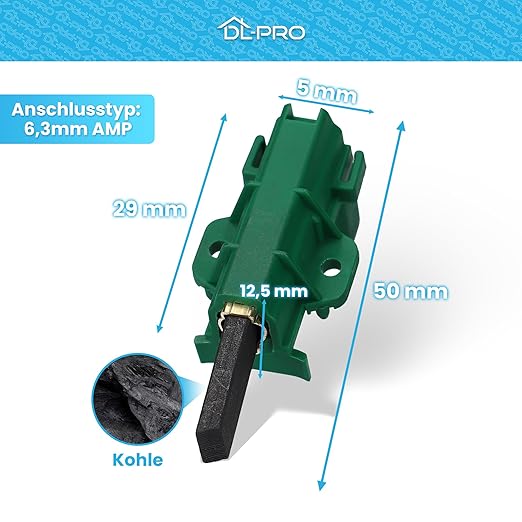 Beko Washing Machine Carbon Brushes for L24 MF7 371202402 | 371202410 | 371202405 | 371202407