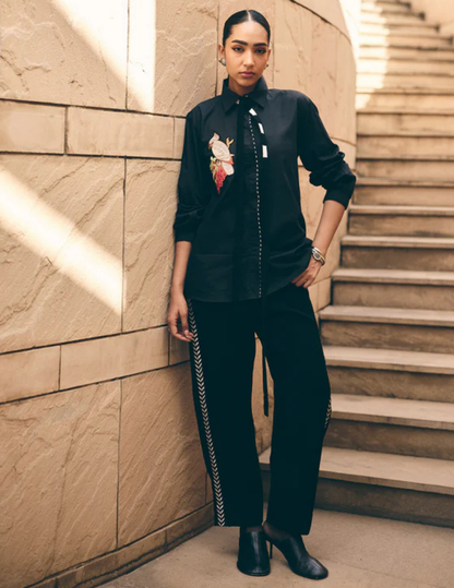 Black Hawk Embroidered Co-Ord Set
