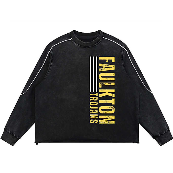 Black Retro Trojans Sweatshirt