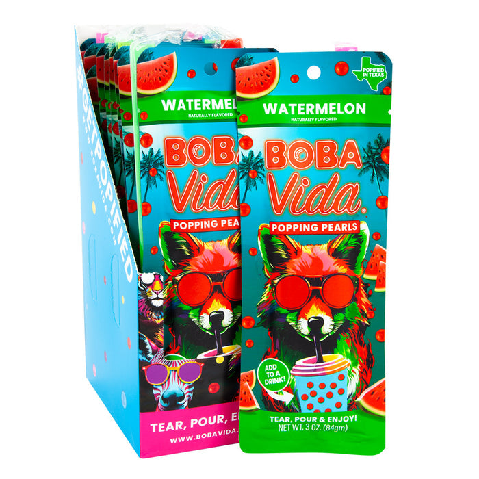 Bobavida Watermelon Popping Boba Candy - 10 Count