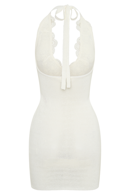 Bohdie Crochet Halter Mini Dress - Ivory