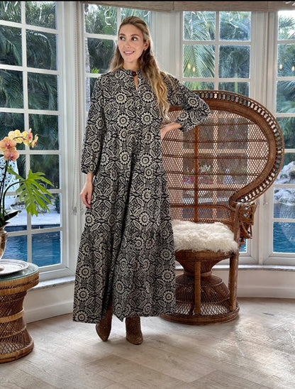 Boho Long Dress Chuckra Black