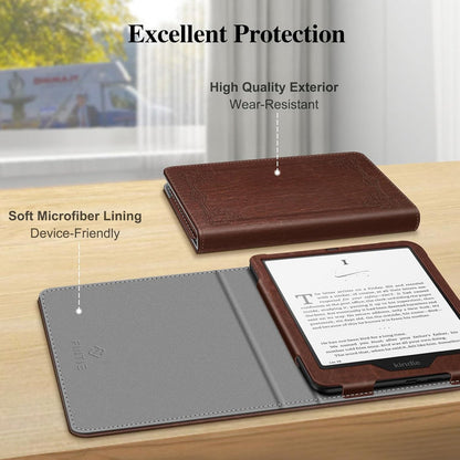 Book-Style Vegan Leather Folio Case for Kindle Paperwhite 12th/11th Gen & Kindle Colorsoft | Fintie