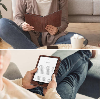 Book-Style Vegan Leather Folio Case for Kindle Paperwhite 12th/11th Gen & Kindle Colorsoft | Fintie