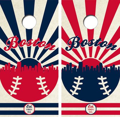 Boston Baseball Cornhole Design