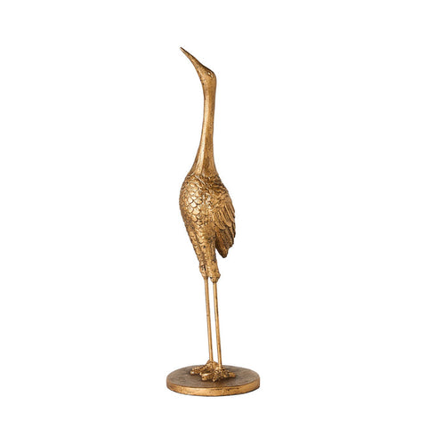 Brass Crane Statue