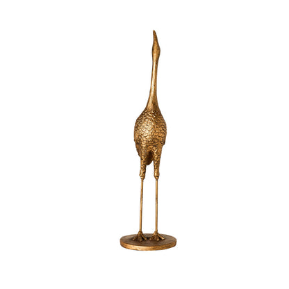 Brass Crane Statue