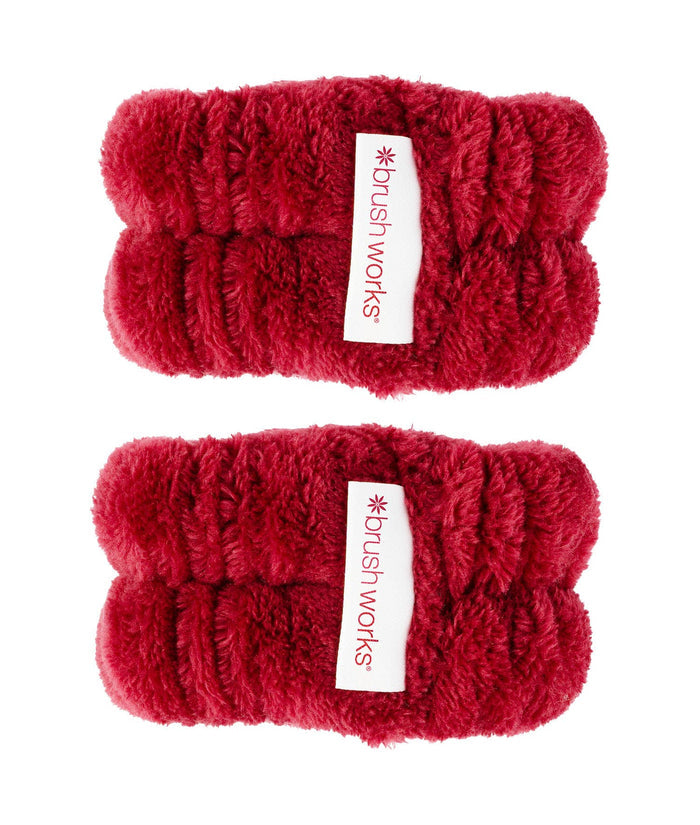 Brushworks Limited Edition Microfibre Wrist Wash Bands (Red)