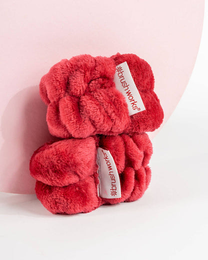 Brushworks Limited Edition Microfibre Wrist Wash Bands (Red)