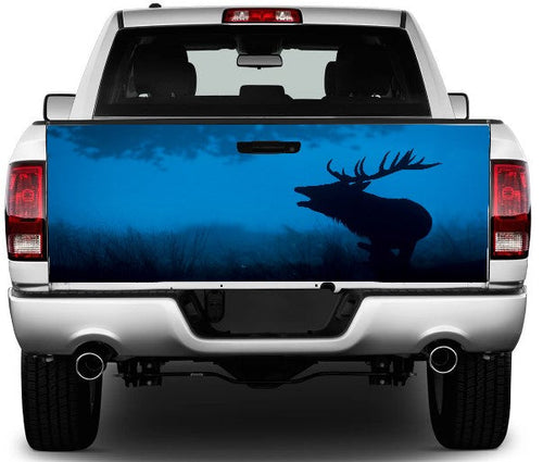 Bugling Bull Elk Tailgate Wrap Vinyl Graphic Decal Sticker