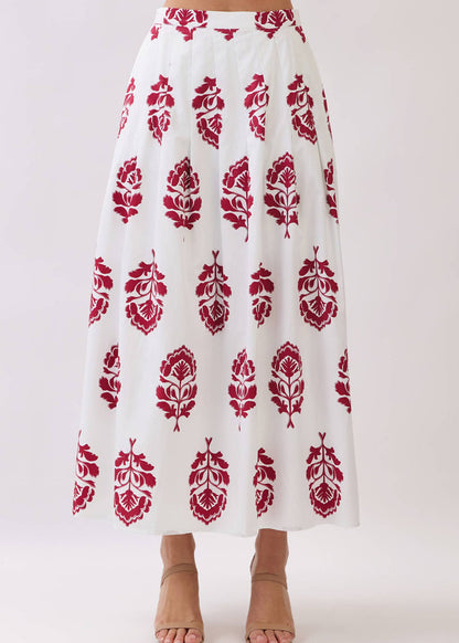 tcec burgundy floral set maxi skirt gameday Alabama troy ugh miss st
