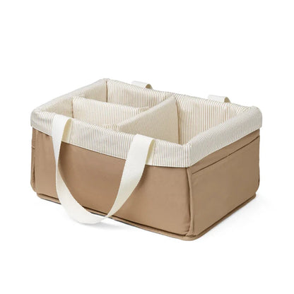 Cam Cam Copenhagen - Nappy Caddy - Classic Stripes Camel - Mabel & Fox