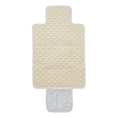 Cam Cam Copenhagen - Quilted Changing Mat  - Classic Stripes Blue / Praline - Mabel & Fox