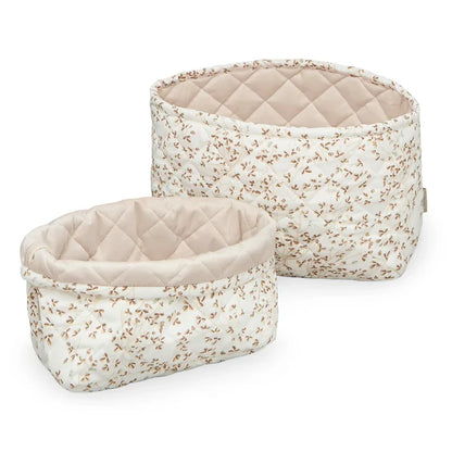 Cam Cam Copenhagen - Quilted Storage Basket -Lierre / Almond ( 2 Pack) - Mabel & Fox