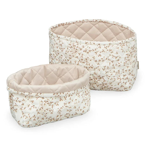 Cam Cam Copenhagen - Quilted Storage Basket -Lierre / Almond ( 2 Pack) - Mabel & Fox