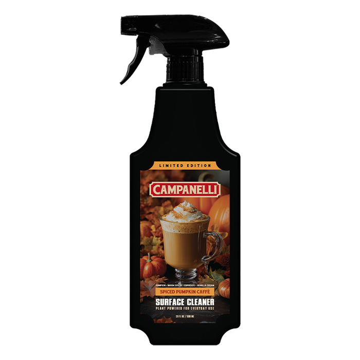 Campanelli Spiced Pumpkin Latte surface cleaner bottle on a white background