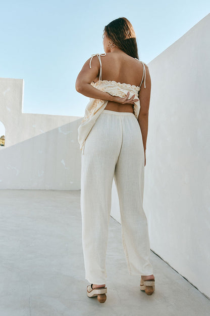 Cream High Waist Cantrell Pants