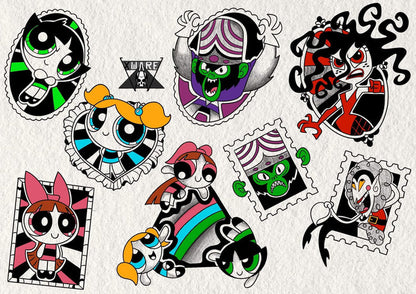 Cartoon Network inspired designs by Emily