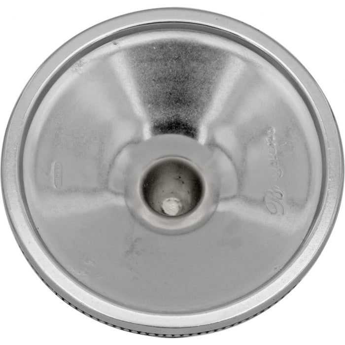Brighton chrome dome-shaped metal component shown from the underside with central recessed hub on a white background