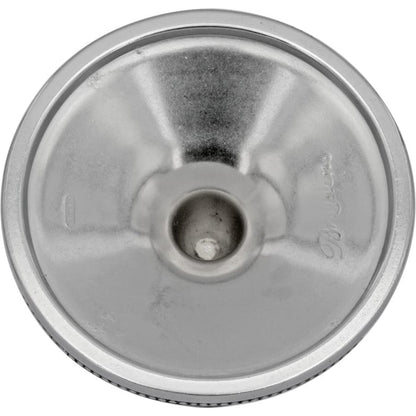 Brighton chrome dome-shaped metal component shown from the underside with central recessed hub on a white background