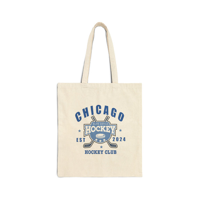 Chicago Blue Devils Hockey Club Canvas Tote Bag - The S.J. Sylvis Shop