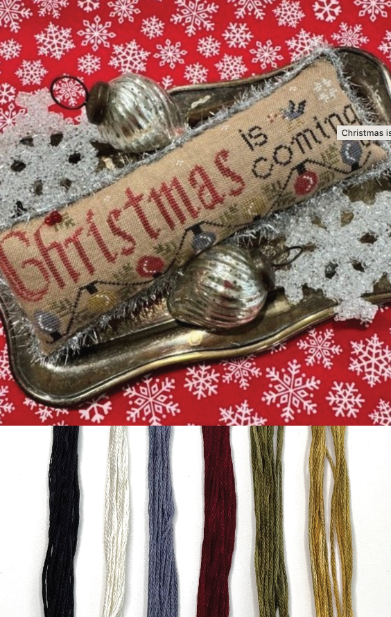 "Christmas Is Coming Pinkeep" (The Scarlet House)- White Rose Threads Conversion Thread Pack