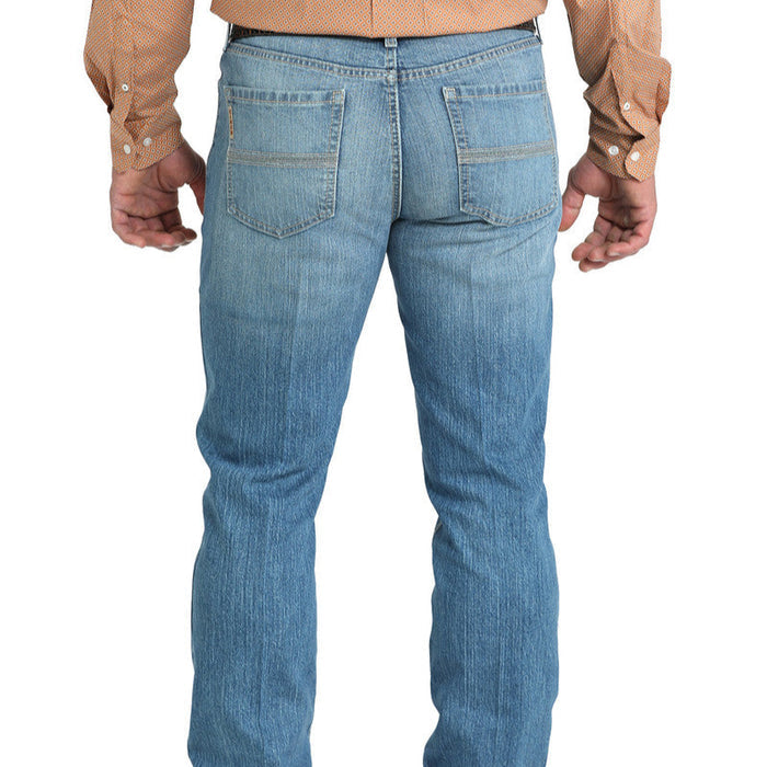 Cinch Men's Ian Slim Fit Bootcut Jean in Medium Stonewash