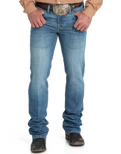 Cinch Men's Ian Slim Fit Bootcut Jean in Medium Stonewash
