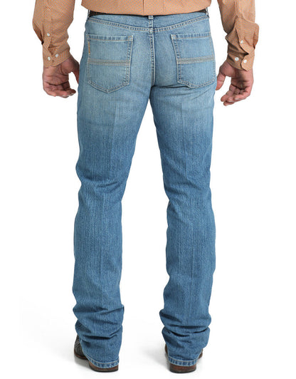 Cinch Men's Ian Slim Fit Bootcut Jean in Medium Stonewash