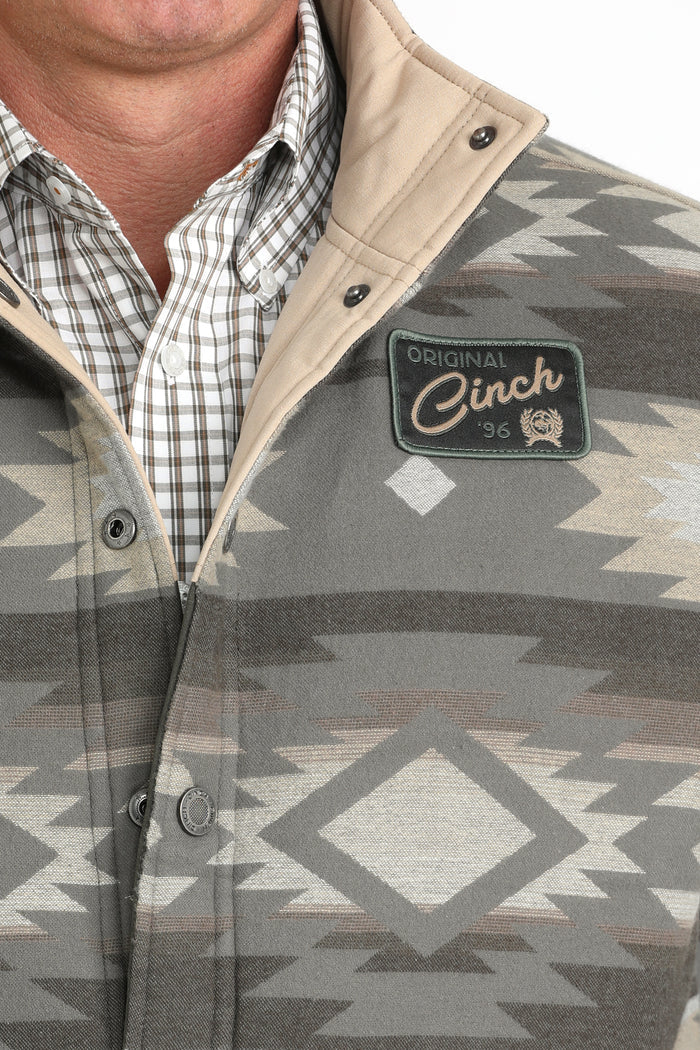 Cinch Men's Reversible Snap Vest in Olive