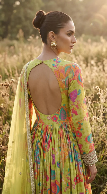 Citrine Anarkali Set