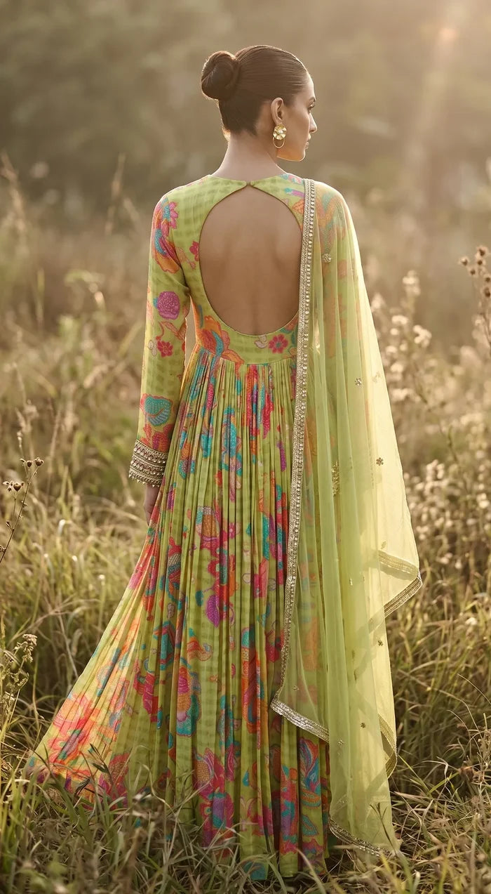 Citrine Anarkali Set