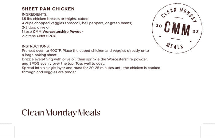 Clean Monday Meals - Clean Worcestershire
