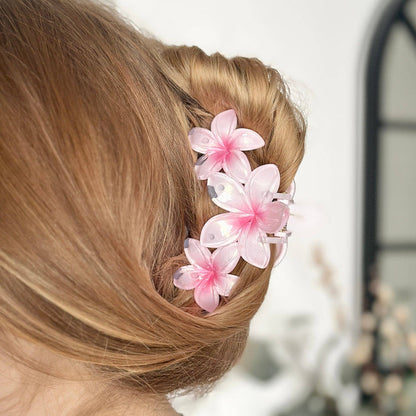 Coconut Lane Triple Flower Claw Clip - Pink