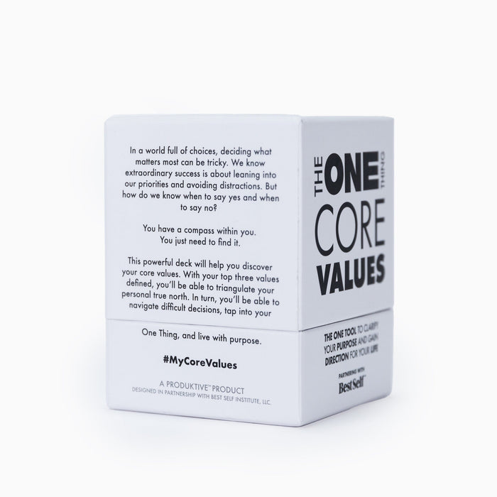 The One Thing - Core Values Deck Card Deck Personal Growth