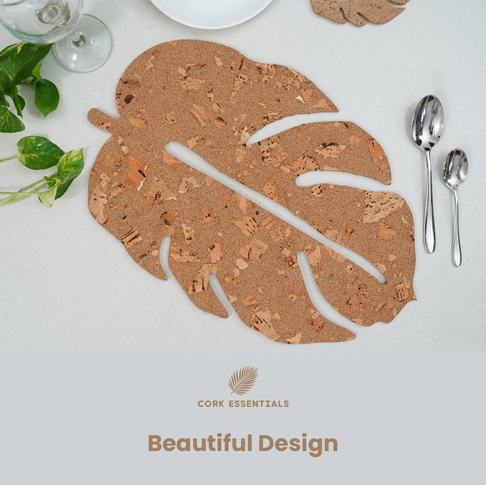 Cork Leaf Placemat Set of 4