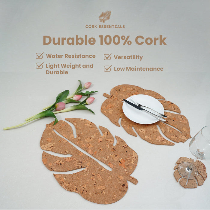 Cork Leaf Placemat Set of 4