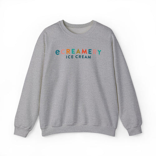 Crewneck Sweatshirt — 'eCREAMEMY ICE CREAM' Retro Pastel Logo