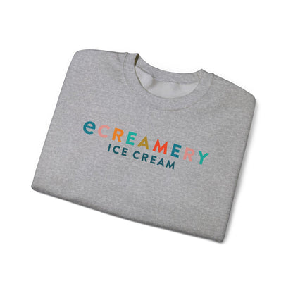 Crewneck Sweatshirt — 'eCREAMEMY ICE CREAM' Retro Pastel Logo