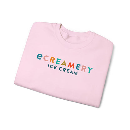 Crewneck Sweatshirt — 'eCREAMEMY ICE CREAM' Retro Pastel Logo