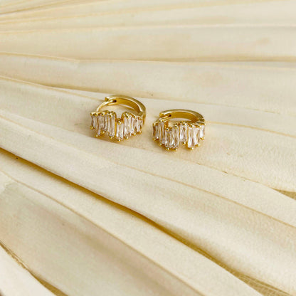 Dainty Gold Crystal Huggies