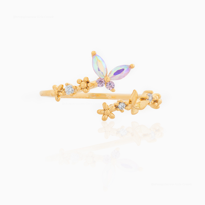 Dance of the Butterfly Adjustable Ring
