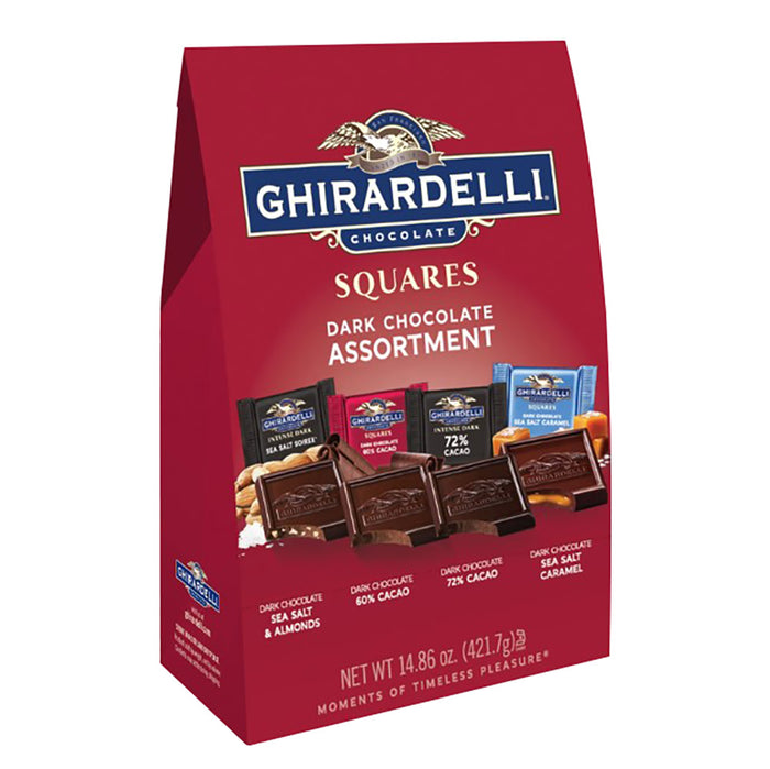 Dark Chocolate Assorted Ghirardelli Squares - 6ct XL Bags