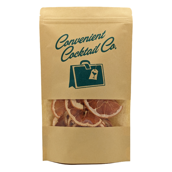 Dehydrated Grapefruit Half-Moon Cocktail Garnishes | Convenient Cocktail Co.