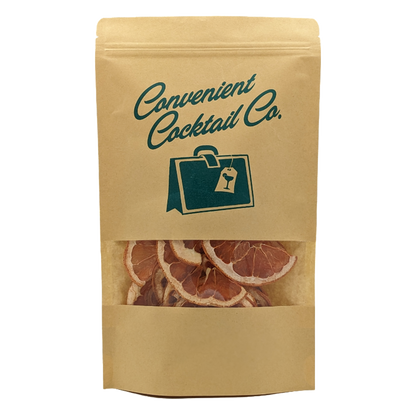 Dehydrated Grapefruit Half-Moon Cocktail Garnishes | Convenient Cocktail Co.