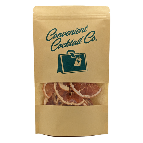 Dehydrated Grapefruit Half-Moon Cocktail Garnishes | Convenient Cocktail Co.