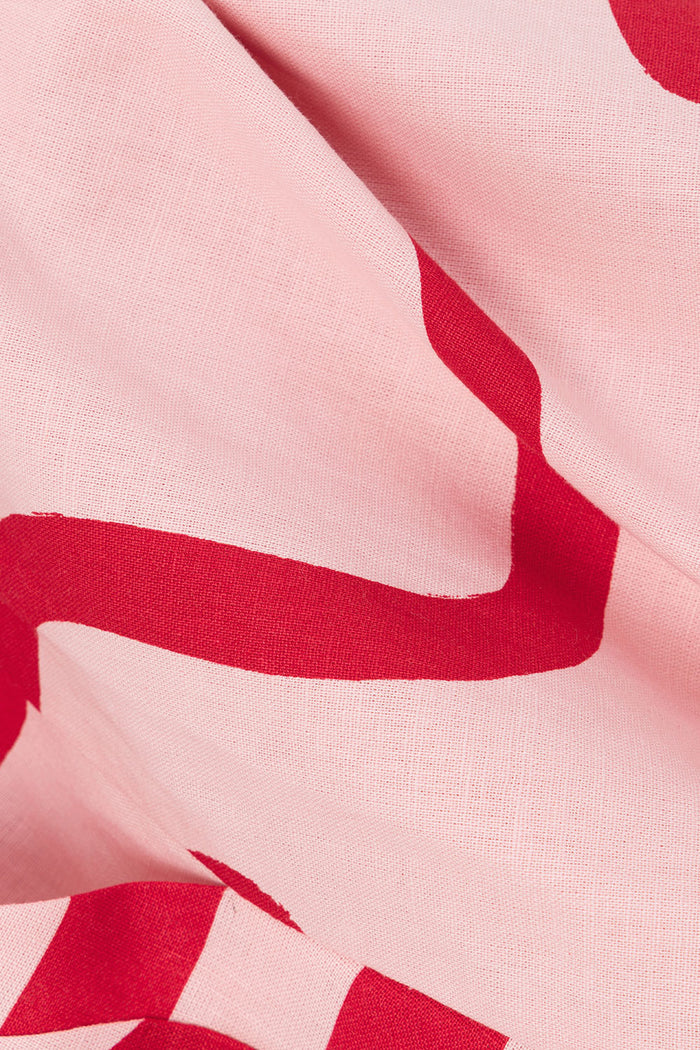 Red and Pink Darling Floral Print A Line Delphia Skirt
