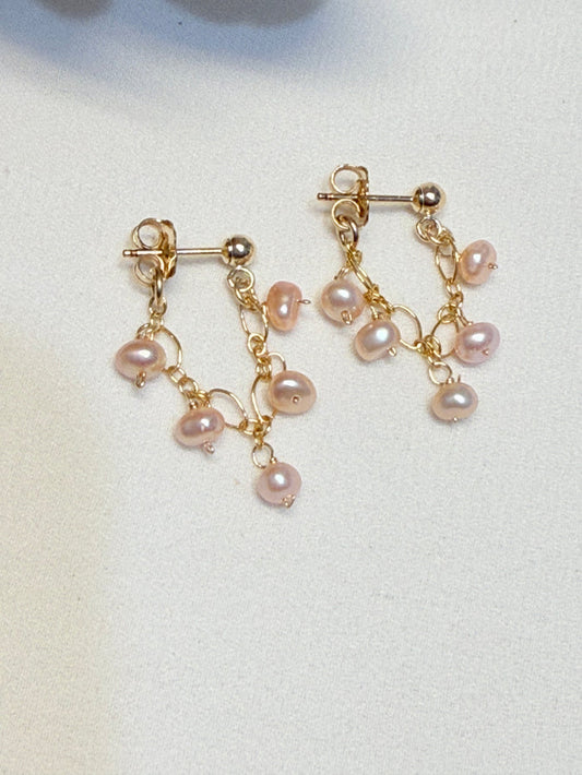 Dewdrop post hoop earrings - Edison
